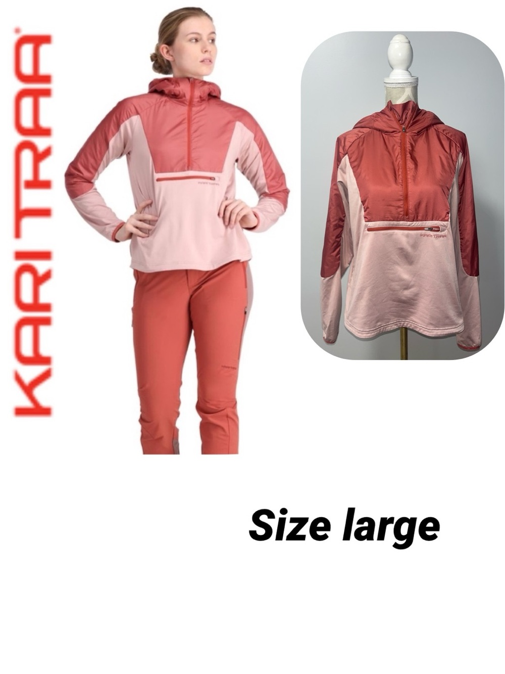 Kari Traa henni hybrid pullover jacket size large